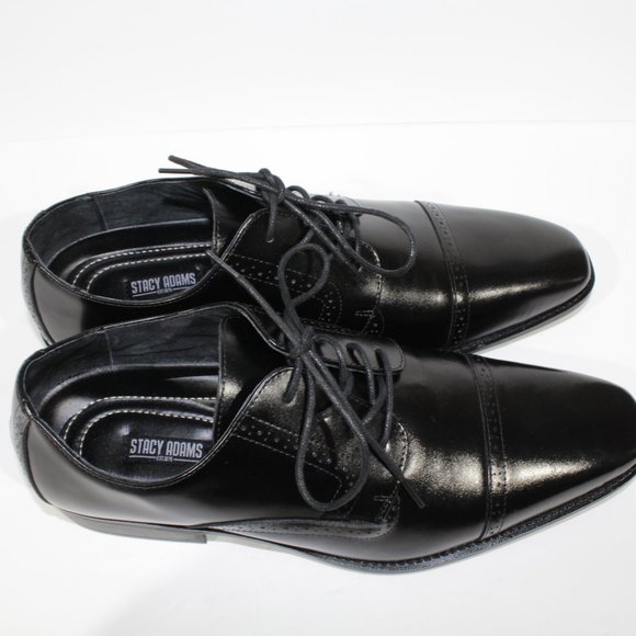 Men's Stacy Adams Abbott Cap Toe Oxford SIZE 13W - Picture 4 of 6